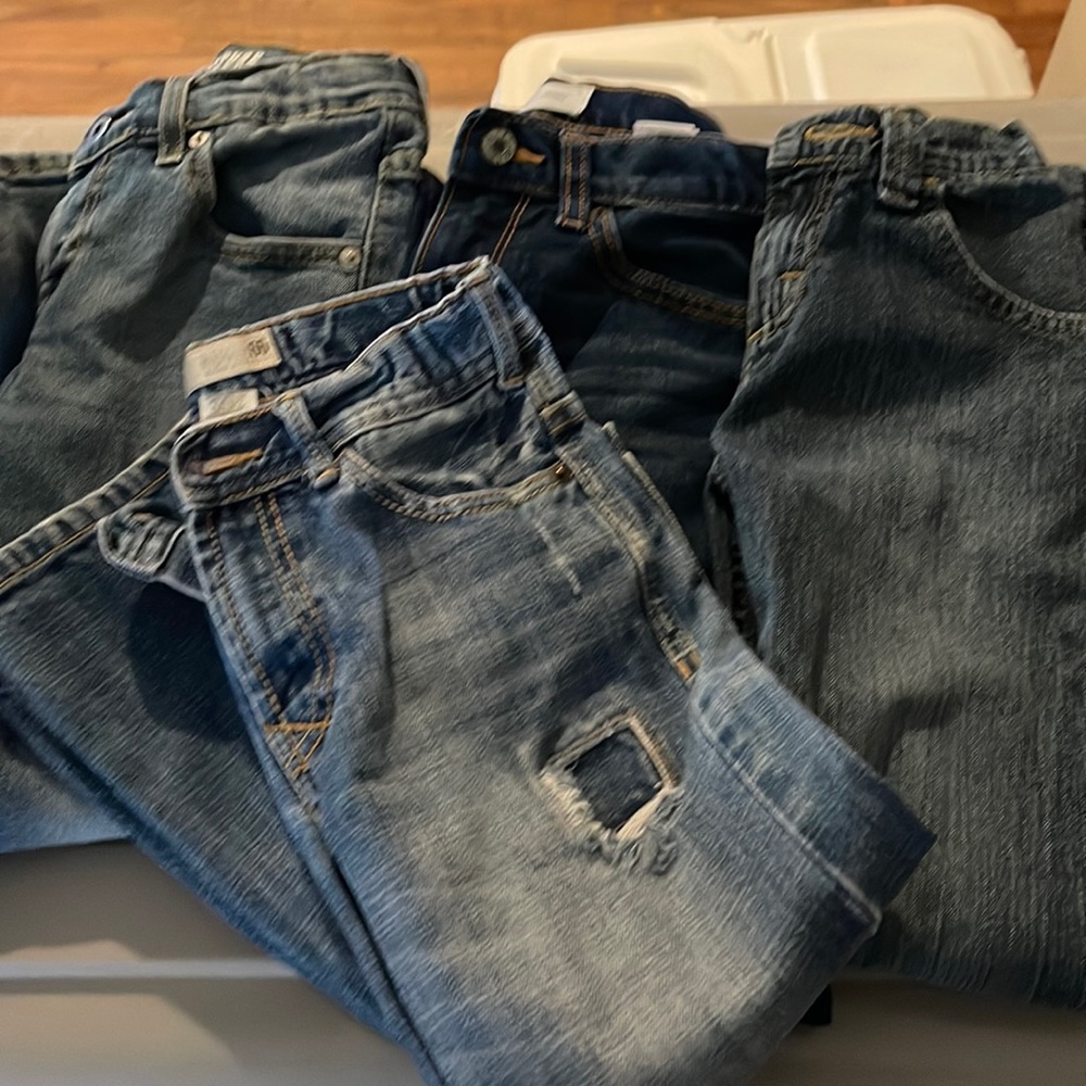 Boys size 8 jeans 4 pair